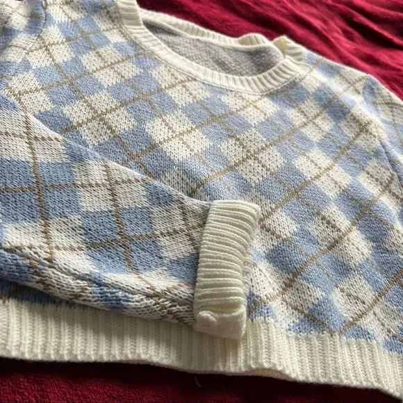 Pattern crop sweater  - Picture 5 of 9